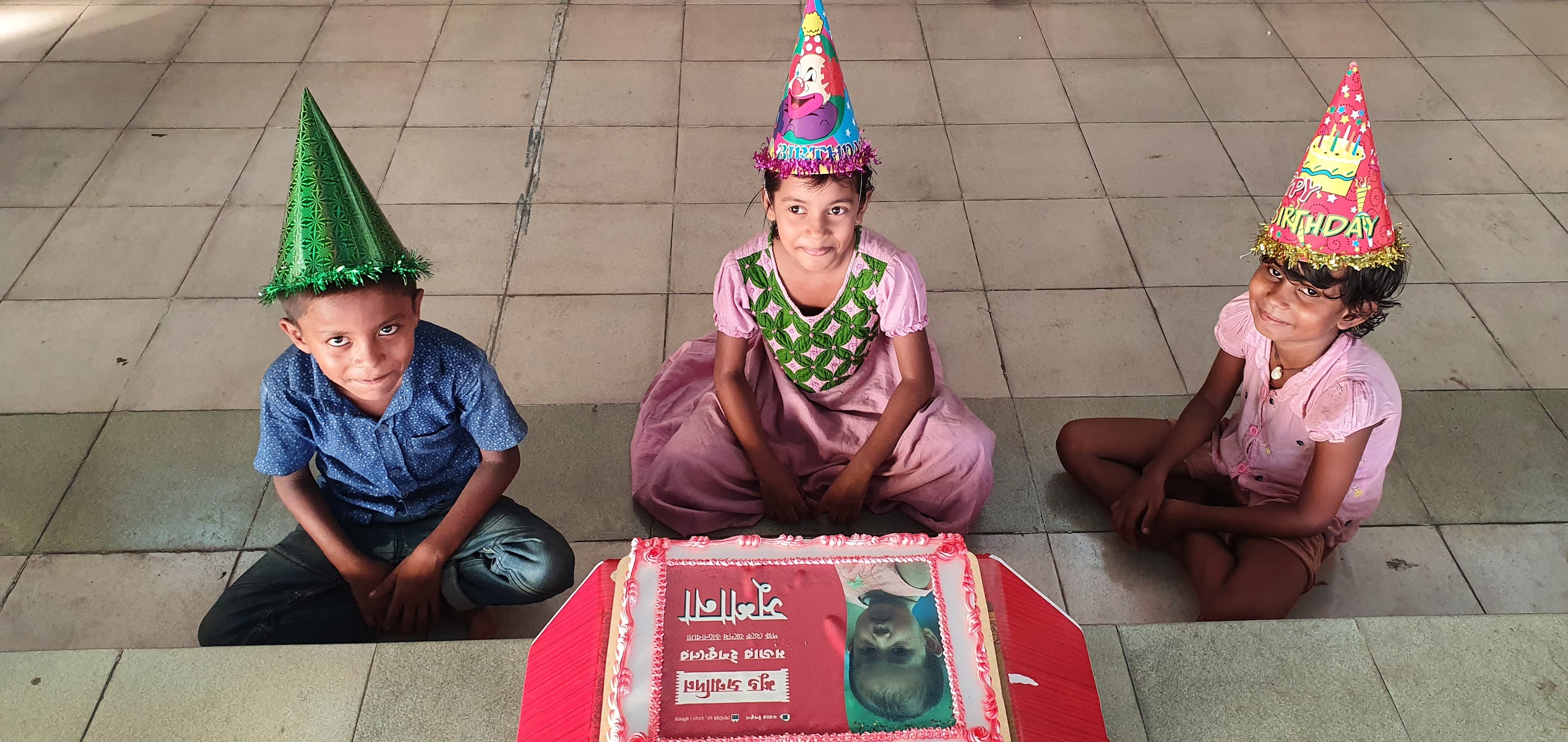 Happy children smiling